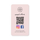 Social Media Business Card | Instagram Facebook QR