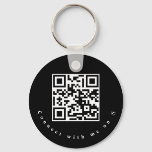 Social Media Business QR Code Keychain