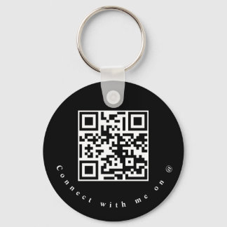 Social Media Business QR Code Keychain