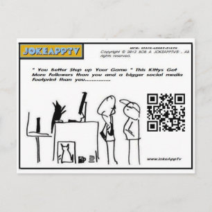 social media  cartoon postcard