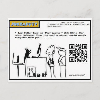 social media  cartoon postcard