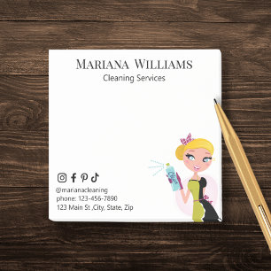 social media cleaning services small business fun post-it notes