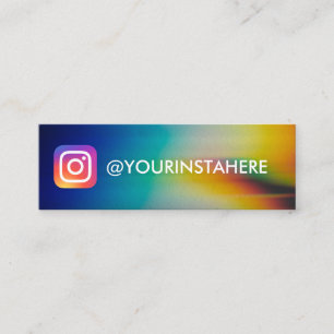 Social Media Colors Lens Flare Instagram Mini Business Card