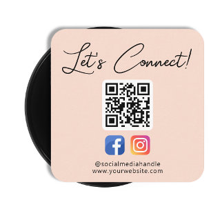 Social Media Connect With Us Custom Professional Square Business Card
