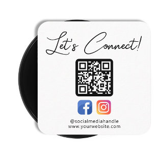 Social Media Connect With Us Custom Professional Square Business Card