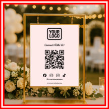 Social Media Connect With Us Instagram Pink QR