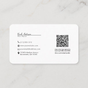 Social Media Connection QR Code Logo Business Card