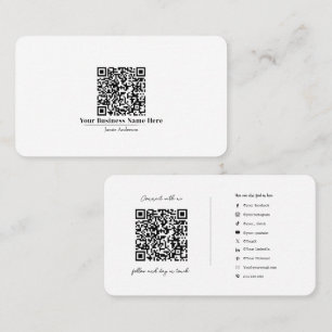 Social Media Connection QR Code Logo Business Card
