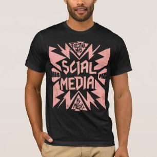 Social Media Cyber Grunge Distressed Aesthetic T-Shirt