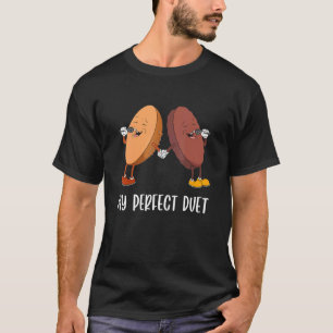 Social Media Duet Design For A Burger Bun T-Shirt
