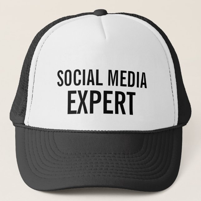 SOCIAL MEDIA EXPERT TRUCKER HAT (Front)