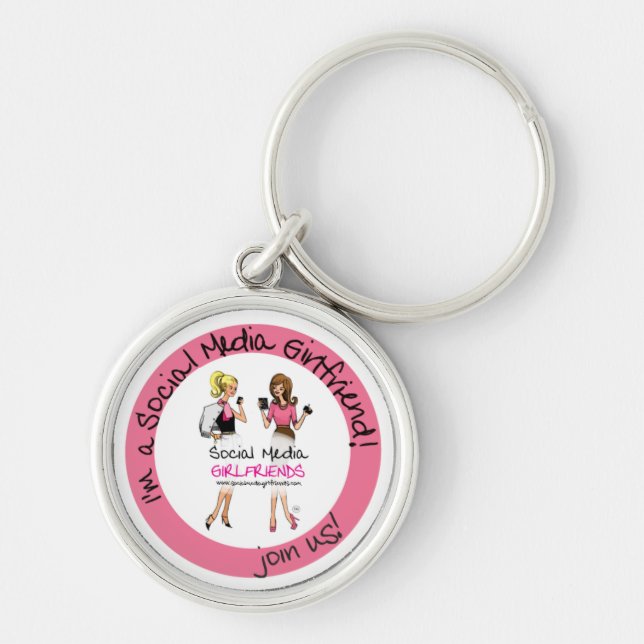 Social Media Girlfriends Keychain (Front)
