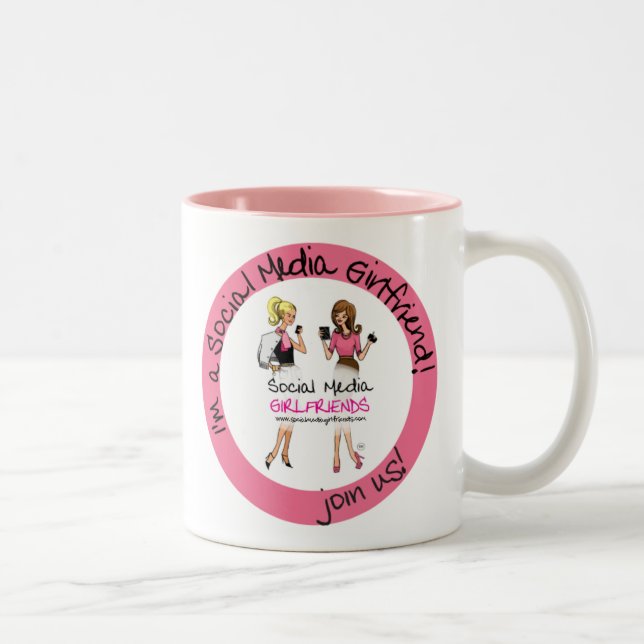 Social Media Girlfriends Latte Mug (Right)