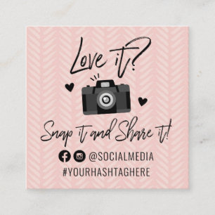 Social Media Hashtag Square Business Card