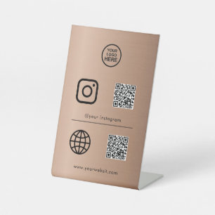 Social Media Icon QR Code Sign