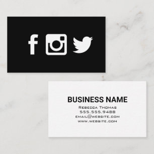 Social Media Icons Business Card