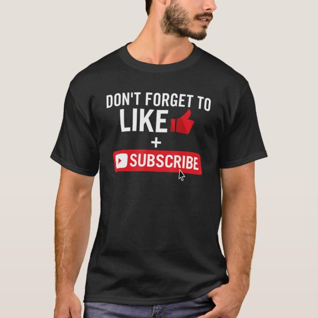 Social Media Influencer Like And Subscribe 1 T-Shirt (Front)