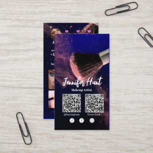 Social Media Influencer Trendy Style QRcode  Business Card