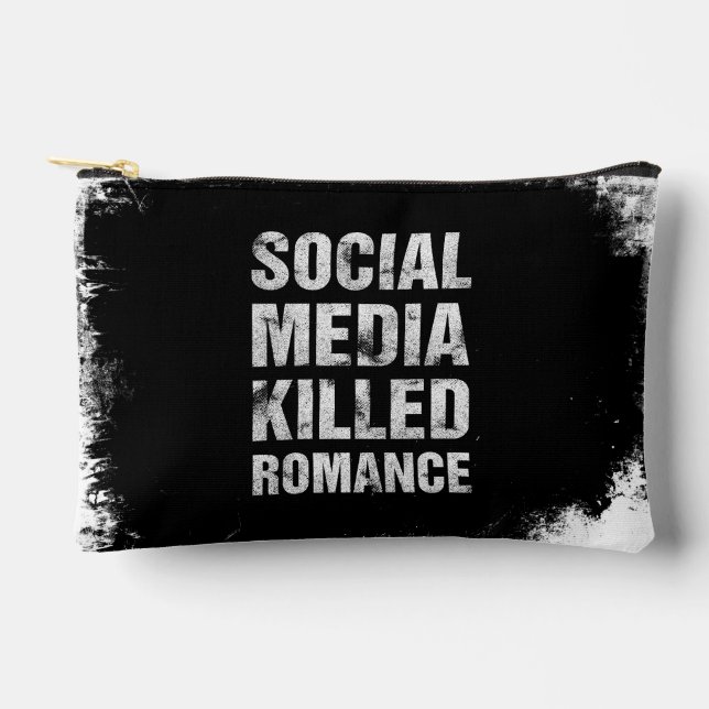 Social Media Killed Romance Accessory Pouch (Front)