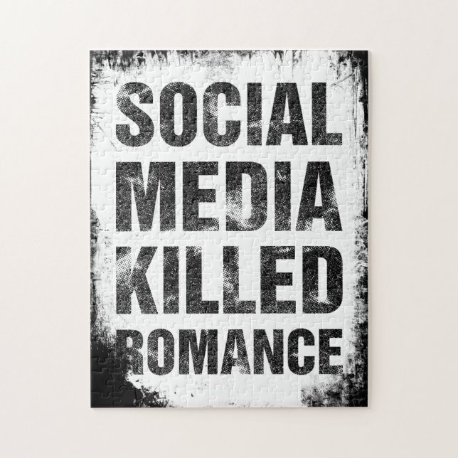 Social Media Killed Romance Jigsaw Puzzle (Vertical)