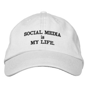 Social Media Life Adjustable Cap