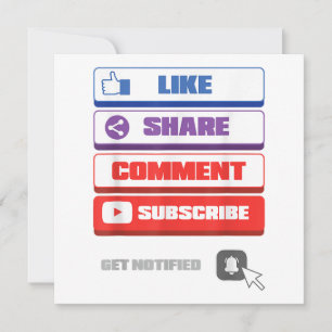 Social Media Like Share Comment Subscribe Vlogger Invitation