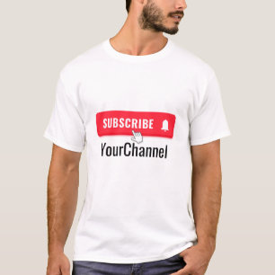Social Media Like Subscribe Channel Name T-Shirt