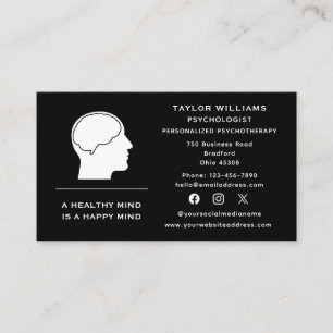 Social Media Mental Health Clinical Psychologist Business Card