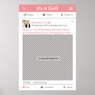 Social Media Party Frame Photo Booth Prop Poster