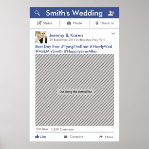 Social Media Party Frame Photo Booth Prop Poster