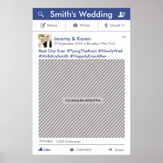 Social Media Party Frame Photo Booth Prop Poster