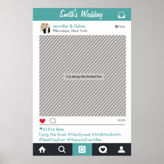 Social Media Party Frame Photo Booth Prop Poster