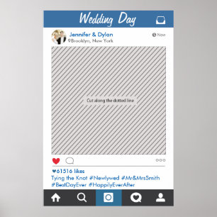 Social Media Party Frame Photo Booth Prop Poster