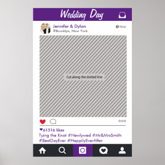 Social Media Party Frame Photo Booth Prop Poster