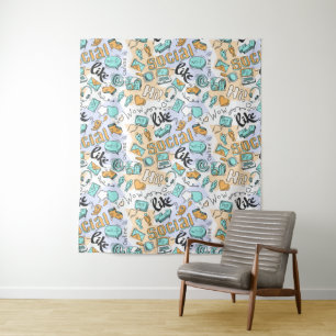 Social Media Pattern tapestries