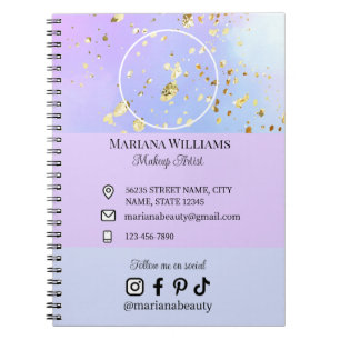 social media photo small business beauty purple  notebook