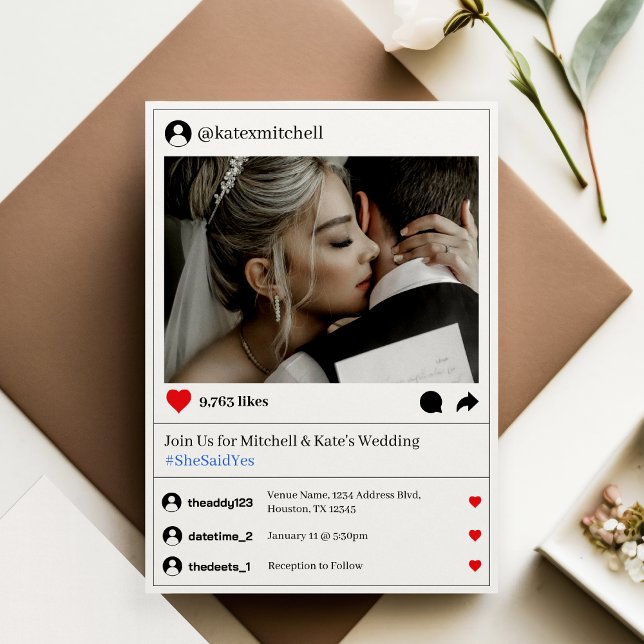 Social Media Post Photo Wedding Invitation (Social Media Post Photo Wedding Invitation
)