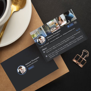 Social Media Professional Business Profile Page Card