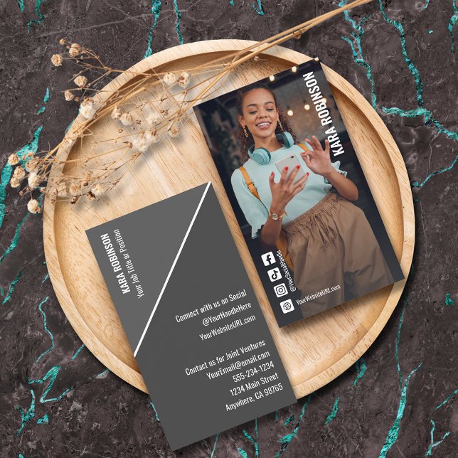 Social Media Profile Photo Business Card (Creator Uploaded)