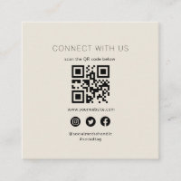 Social media QR Code business card