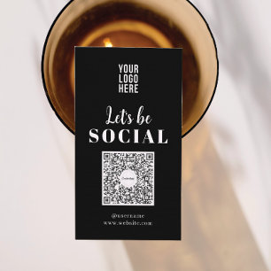 Social Media QR Code Business Card