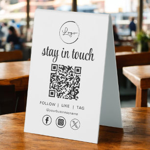 Social Media QR Code Business Logo