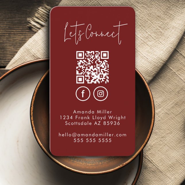 Social Media QR Code Connect With Us Modern Busine Business Card (Creator Uploaded)