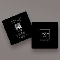 Social Media QR Code Employee Photo & Company Logo
