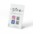 Social Media QR Code White