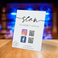 Social Media QR Code White