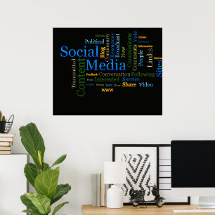 Social Media Related Text Poster