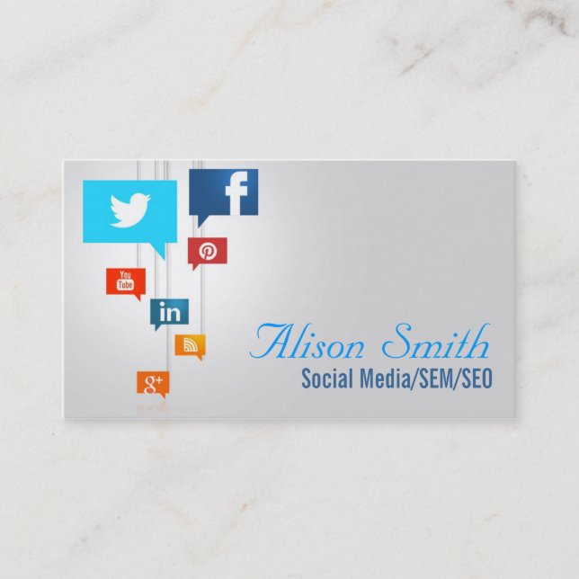 Social Media/SEM/SEO Business Card (Front)