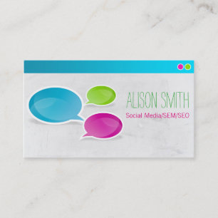 Social Media SEM SEO Business Card