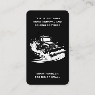 Social Media Snowplow Snow Removal Services Winter Business Card